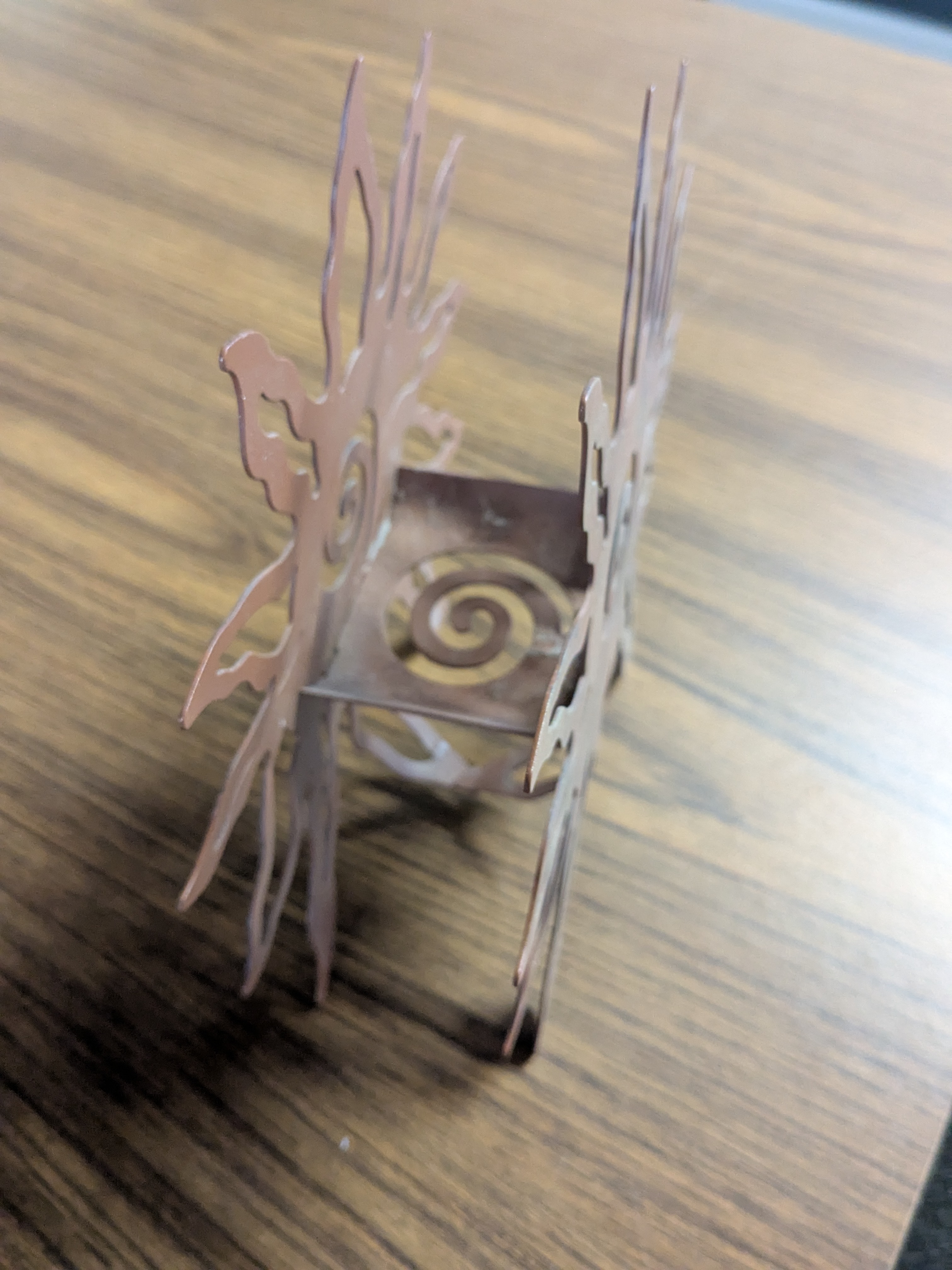 Sun and Spiral Napkin Rack/Candle Holder