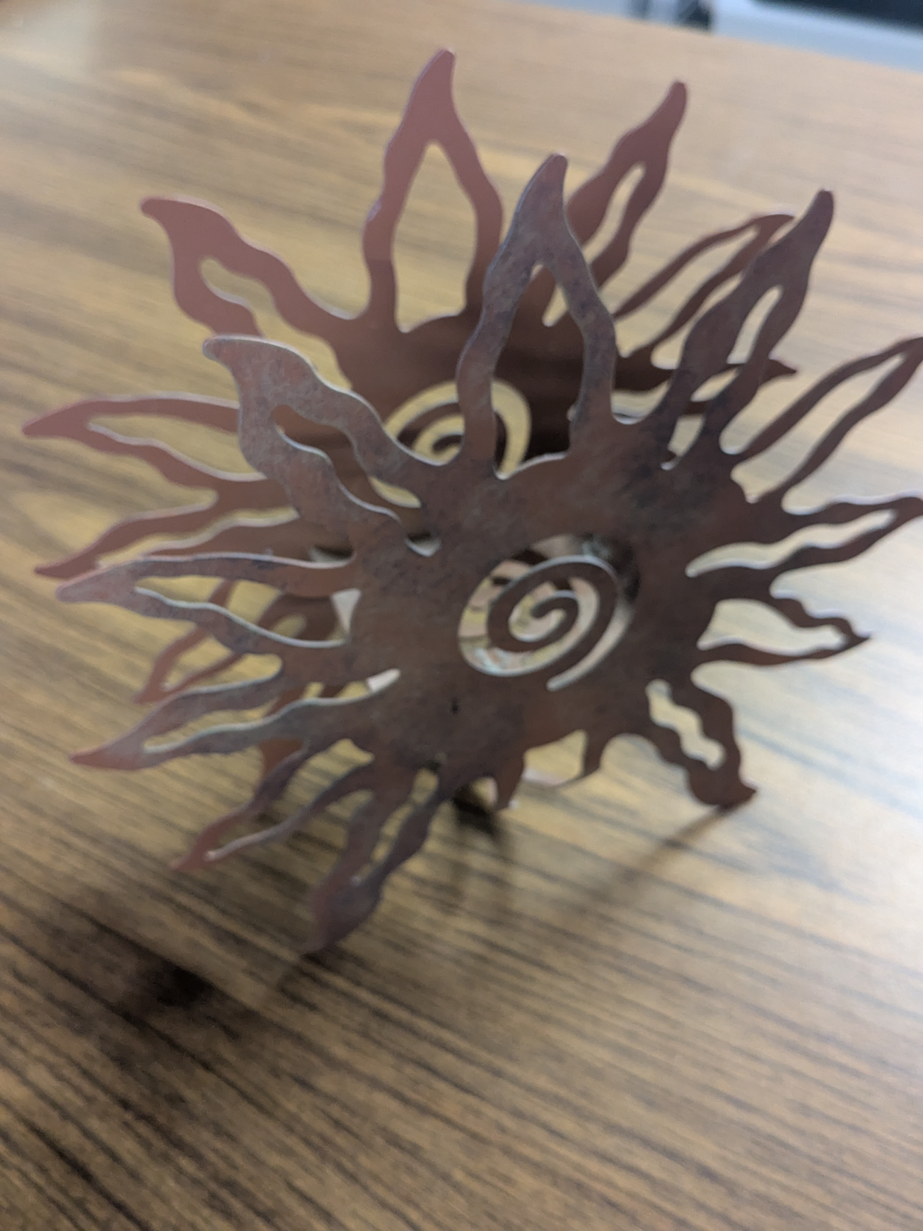 Sun and Spiral Napkin Rack/Candle Holder