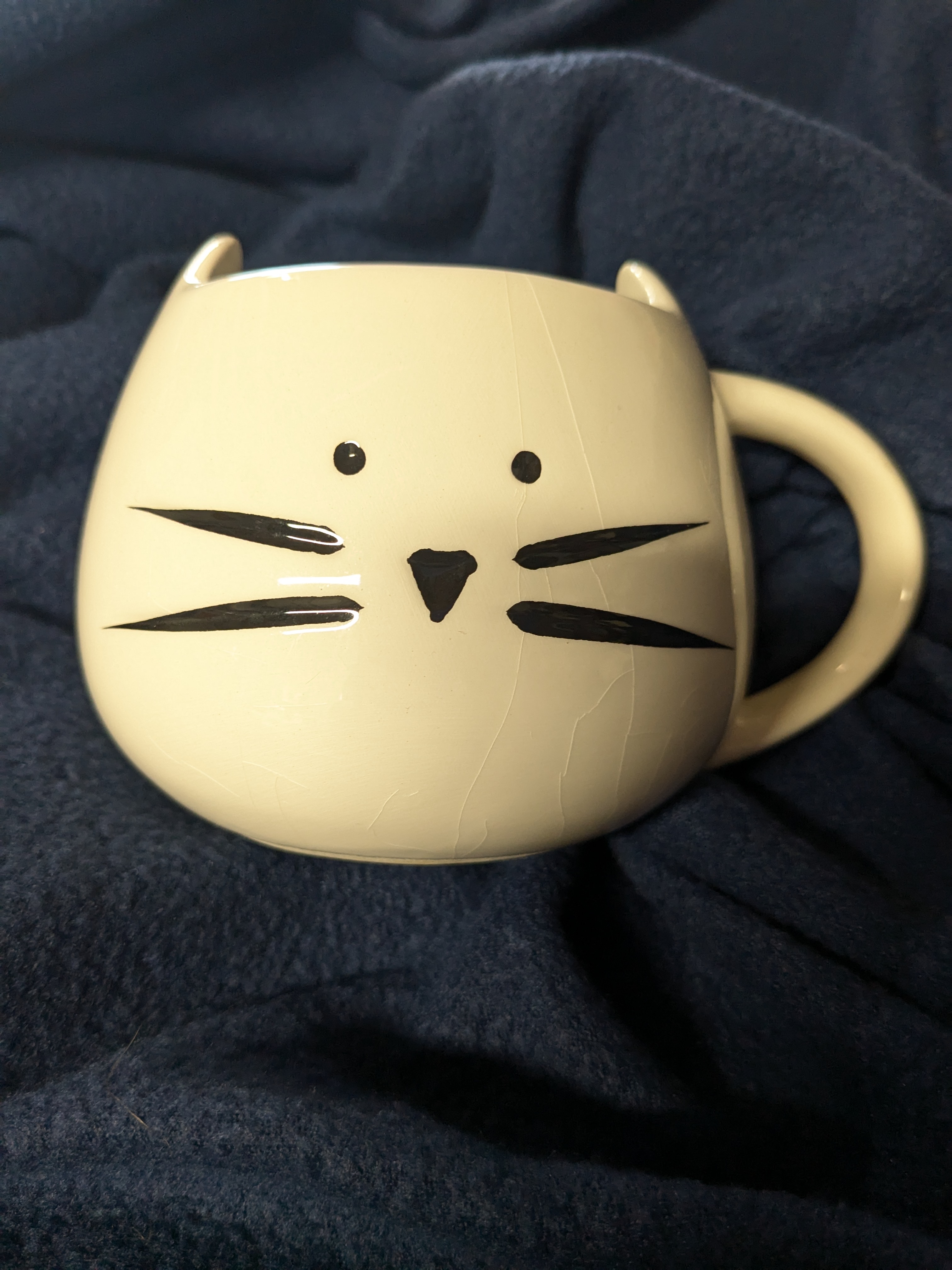 Koolkatkoo Cat Mugs, 2, one black, one white. Super cute! (Photo is a bit misleading - they are exactly the same size!)