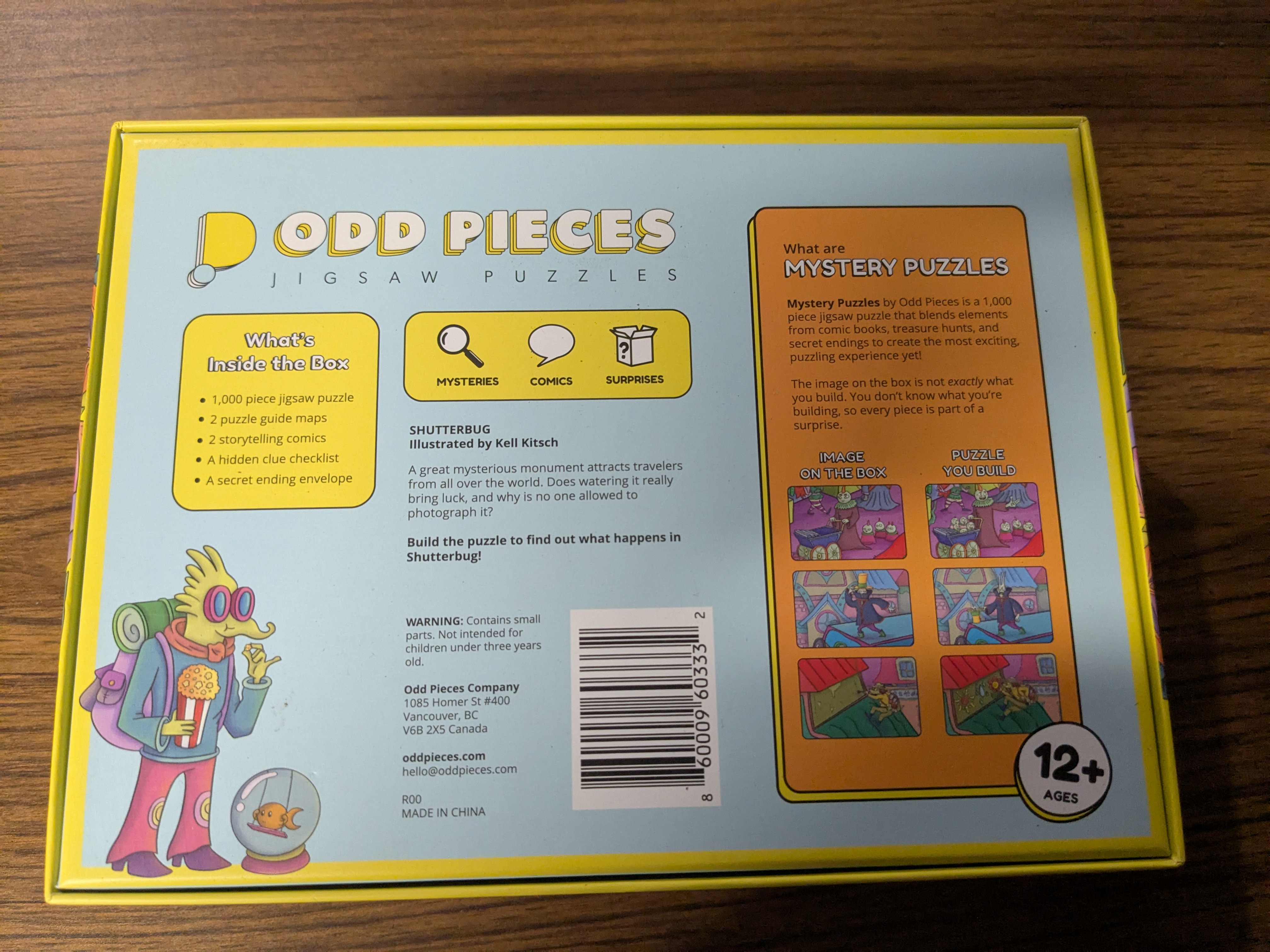 "Shutter Bug" Jigsaw Puzzle, by Odd Pieces, 1000 pcs