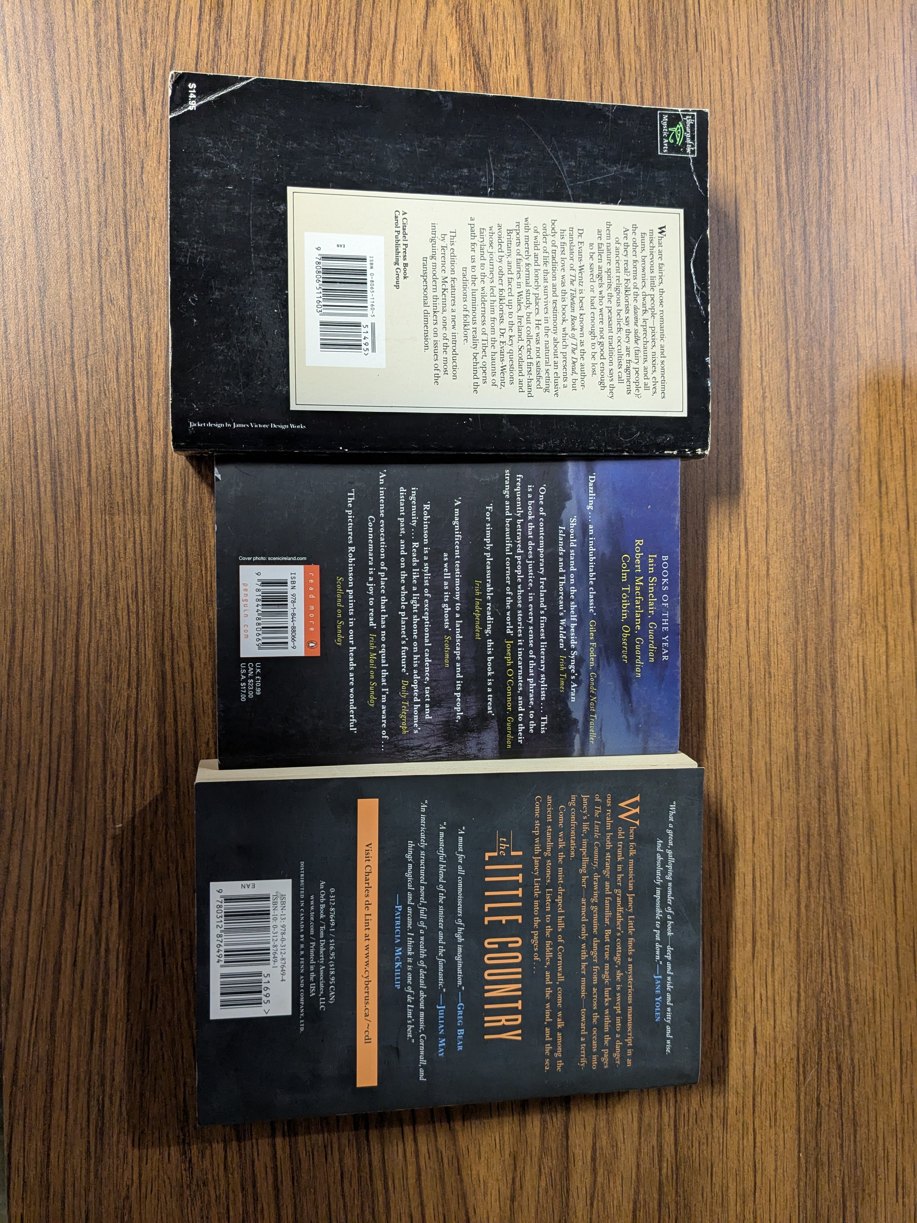 THREE books - Connemara, The Little Country, The Fairy Faith in Celtic Countries