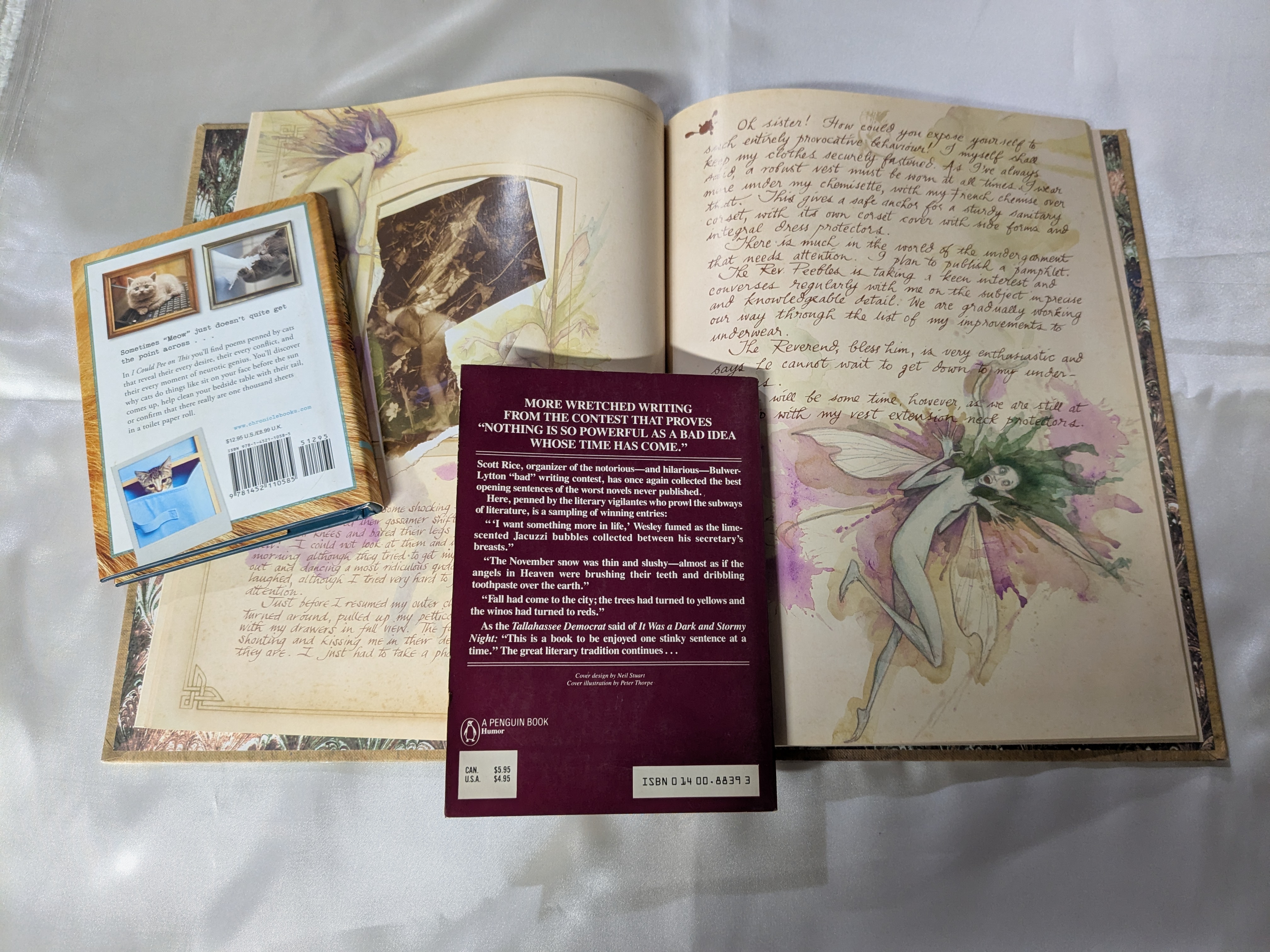 Solaris Potty Books! - Bundle #1 (featuring pressed fairies, cat poetry, & laughably bad fiction)