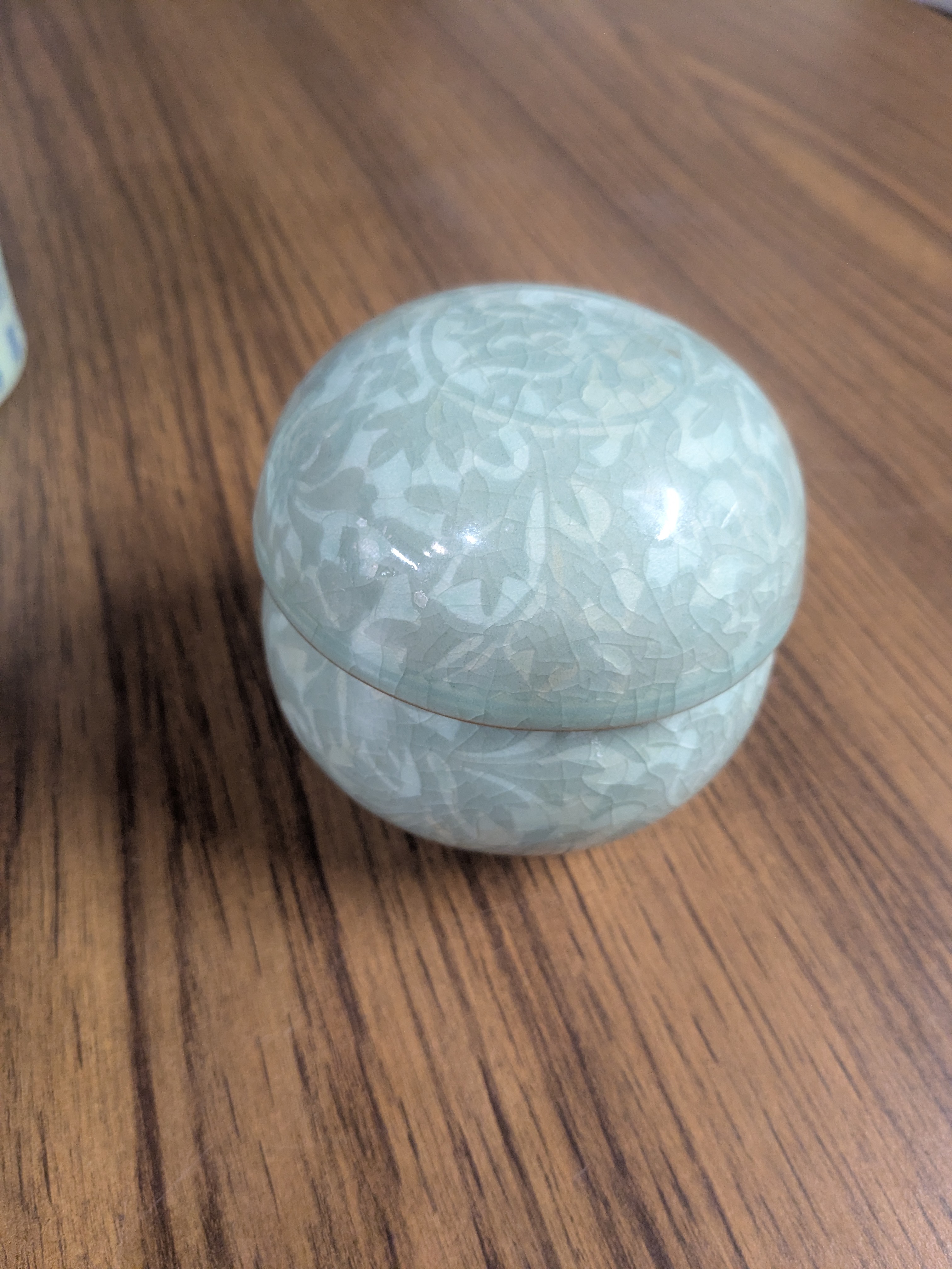 Korean Celadon Crackle Glaze Personal Tea Bowl Set