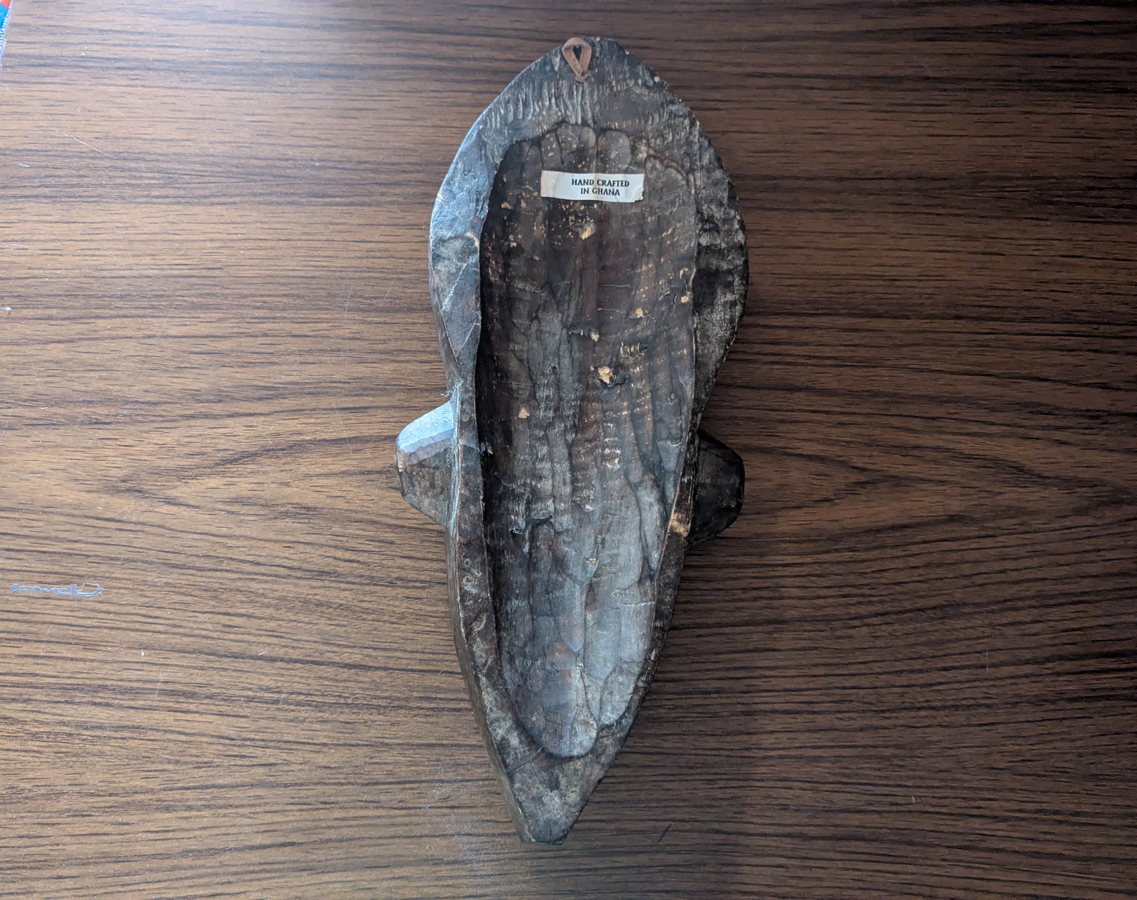 Hand-Carved Ghanaian Tribal Mask - Heart Priestess