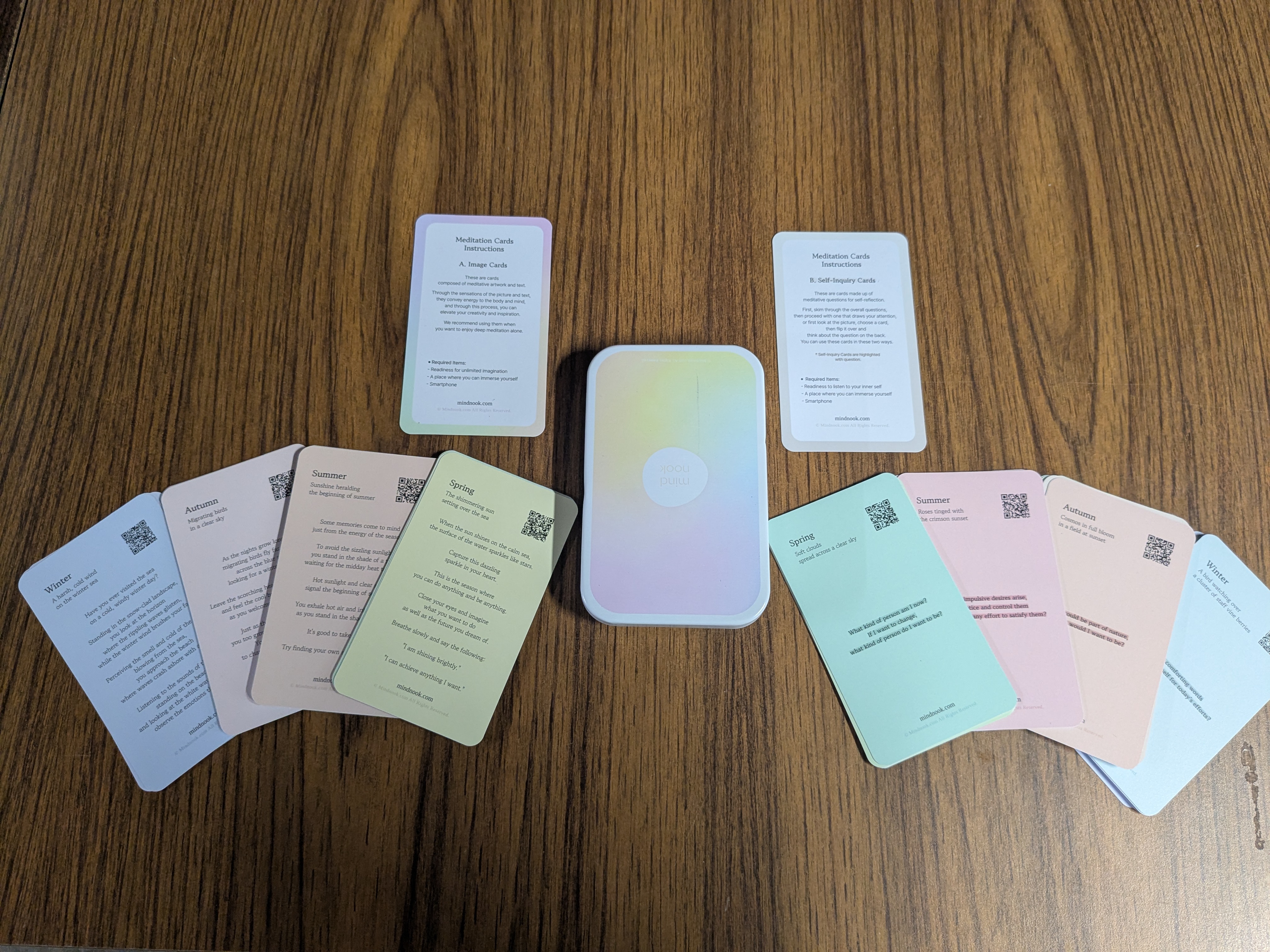 Four Seasons Meditation Cards, full deck of 50
