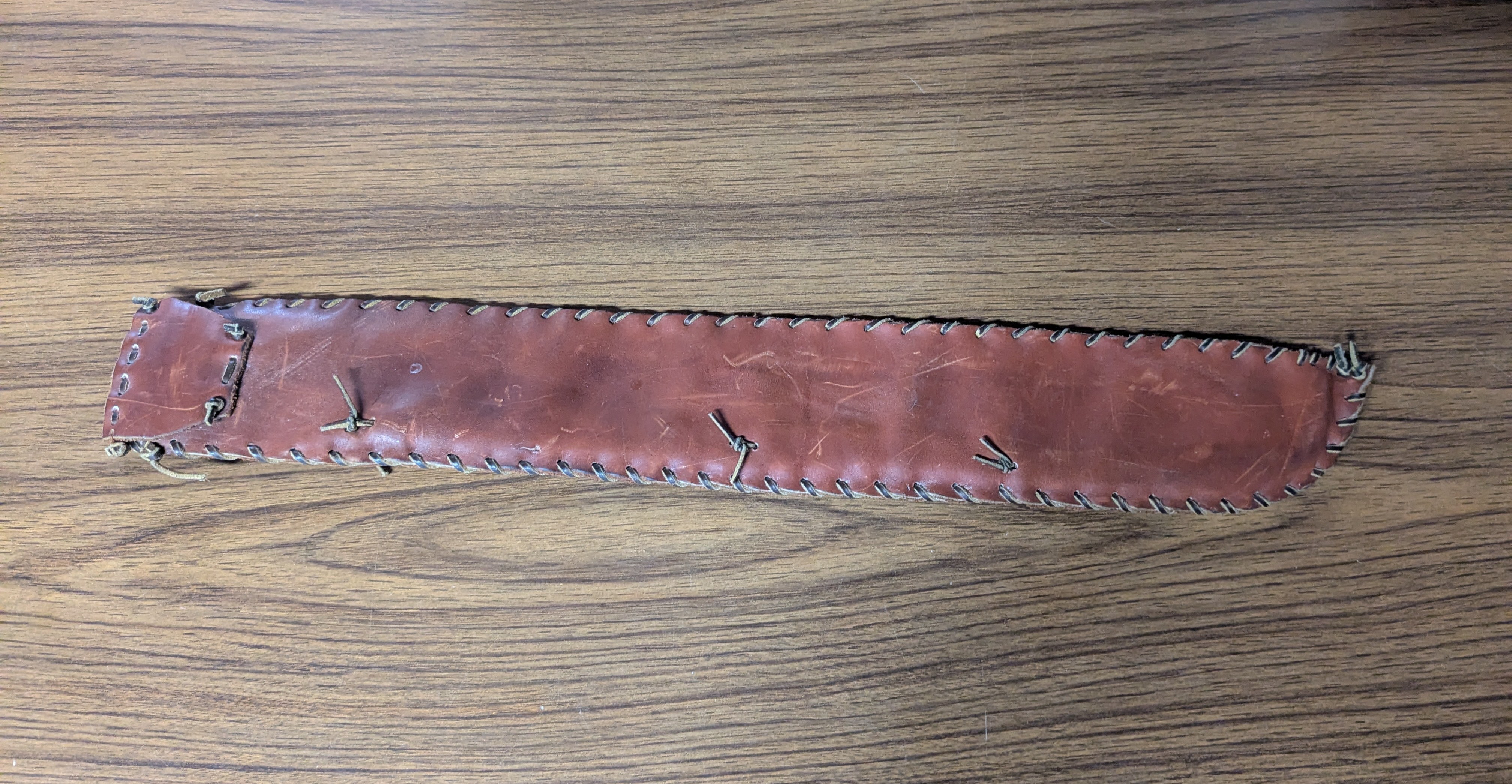 Hand-Stitched Leather Scabbard with Belt Loops
