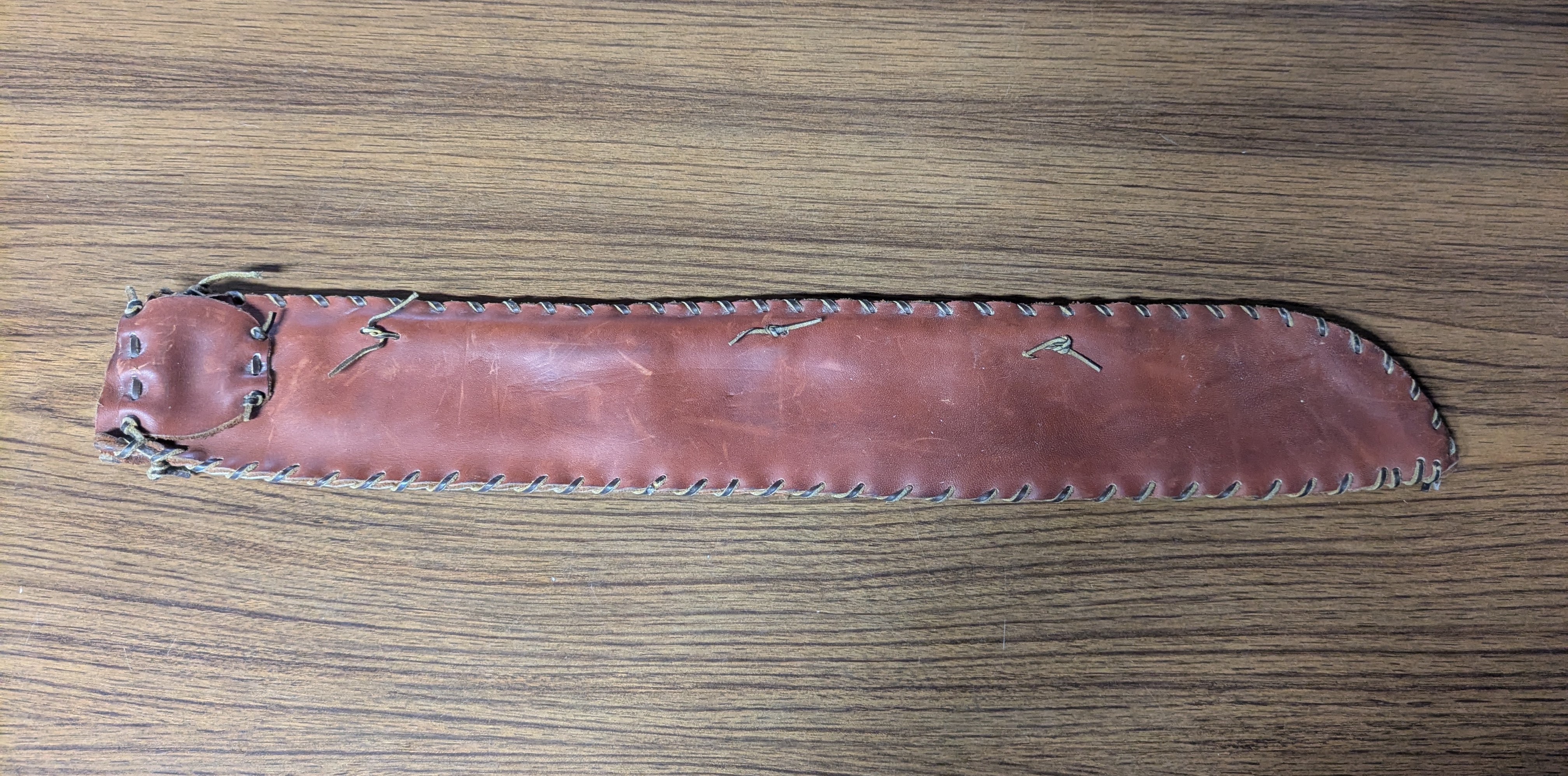Hand-Stitched Leather Scabbard with Belt Loops