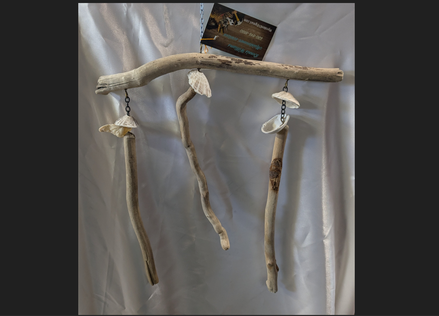 Driftwood and Seashell Mobile, made by Myrrden