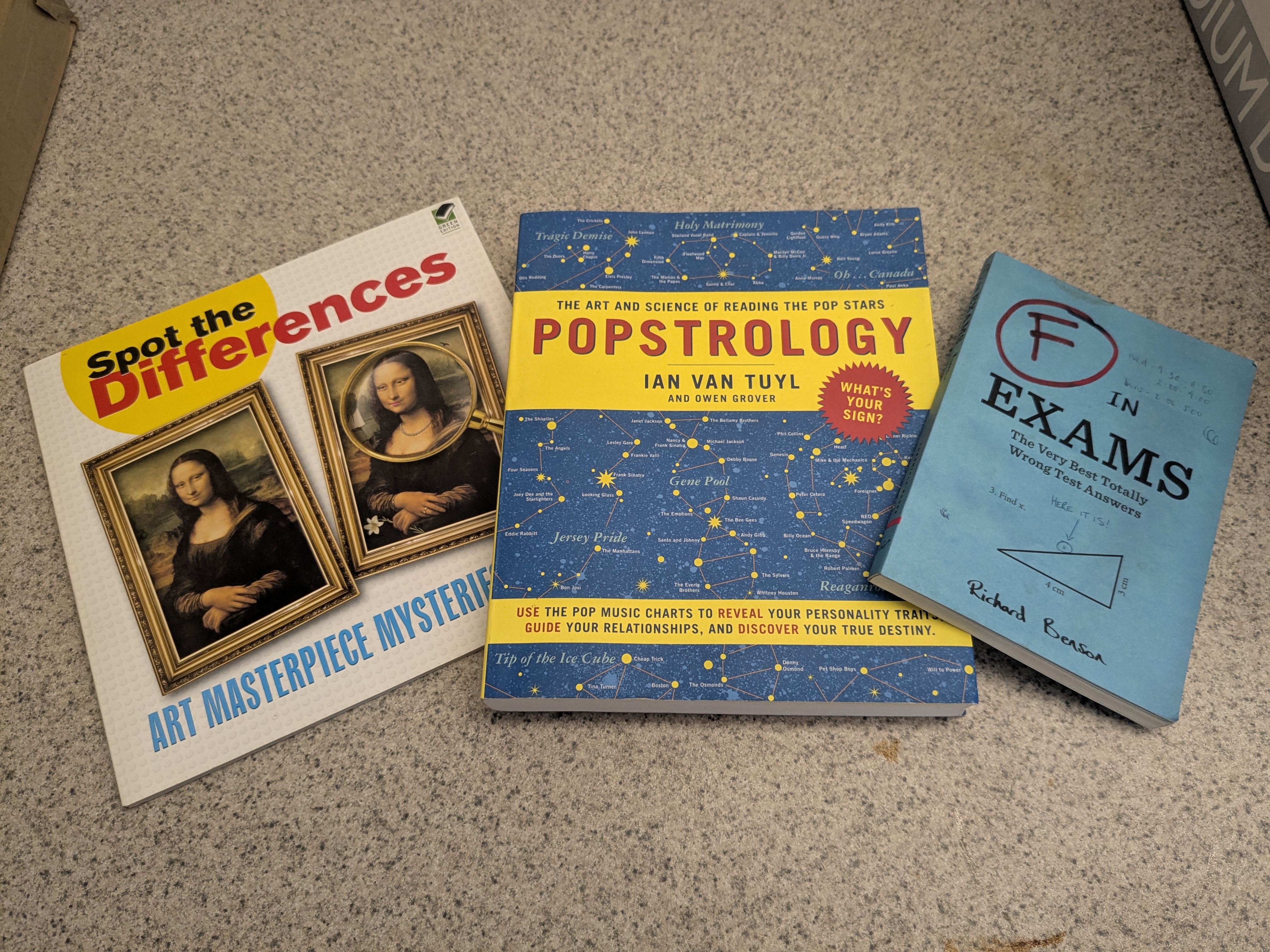 Solaris Potty Books! - Bundle #9 (featuring masterpiece mysteries, pop-song horoscopy & creative fails)