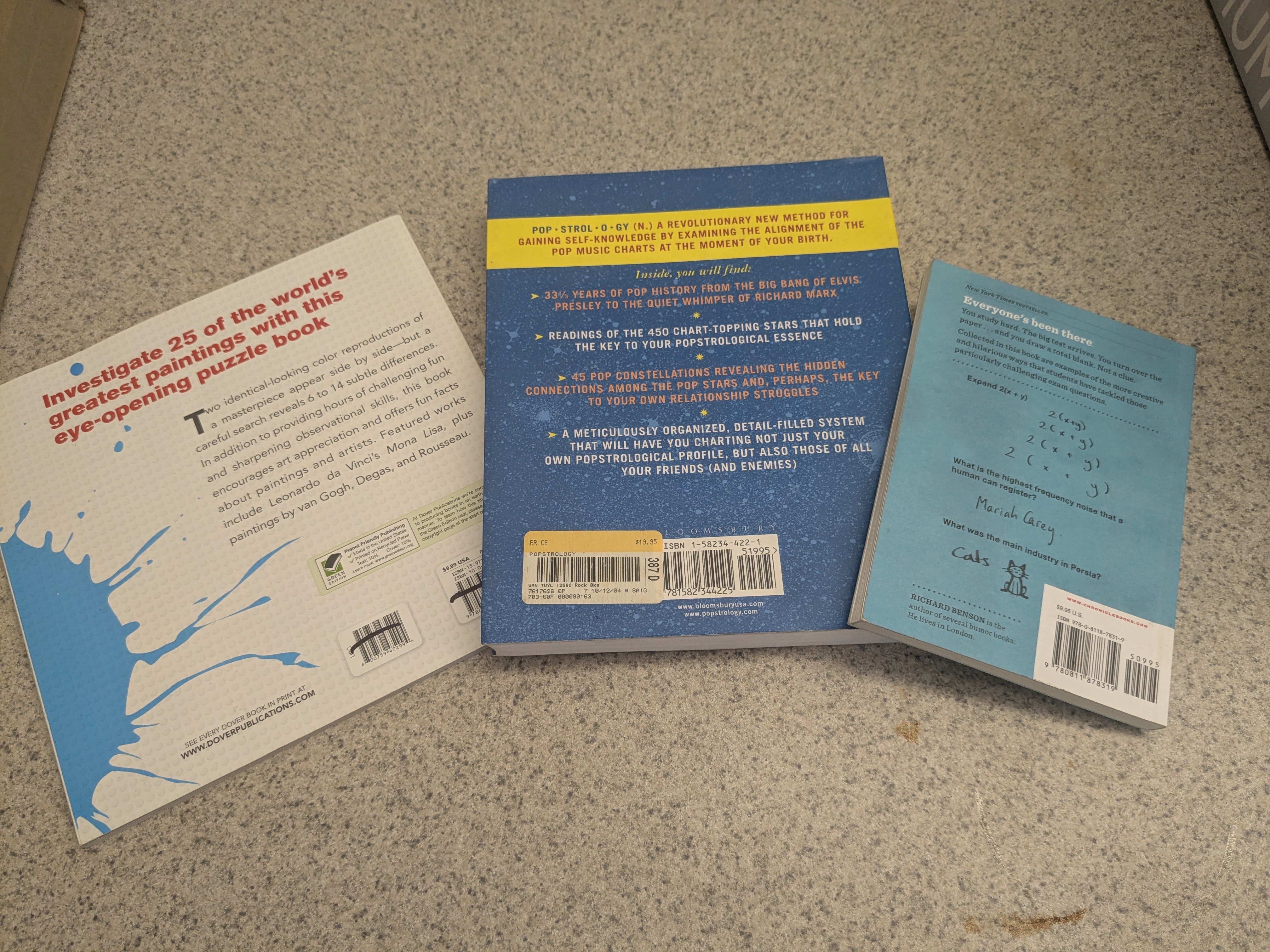 Solaris Potty Books! - Bundle #9 (featuring masterpiece mysteries, pop-song horoscopy & creative fails)