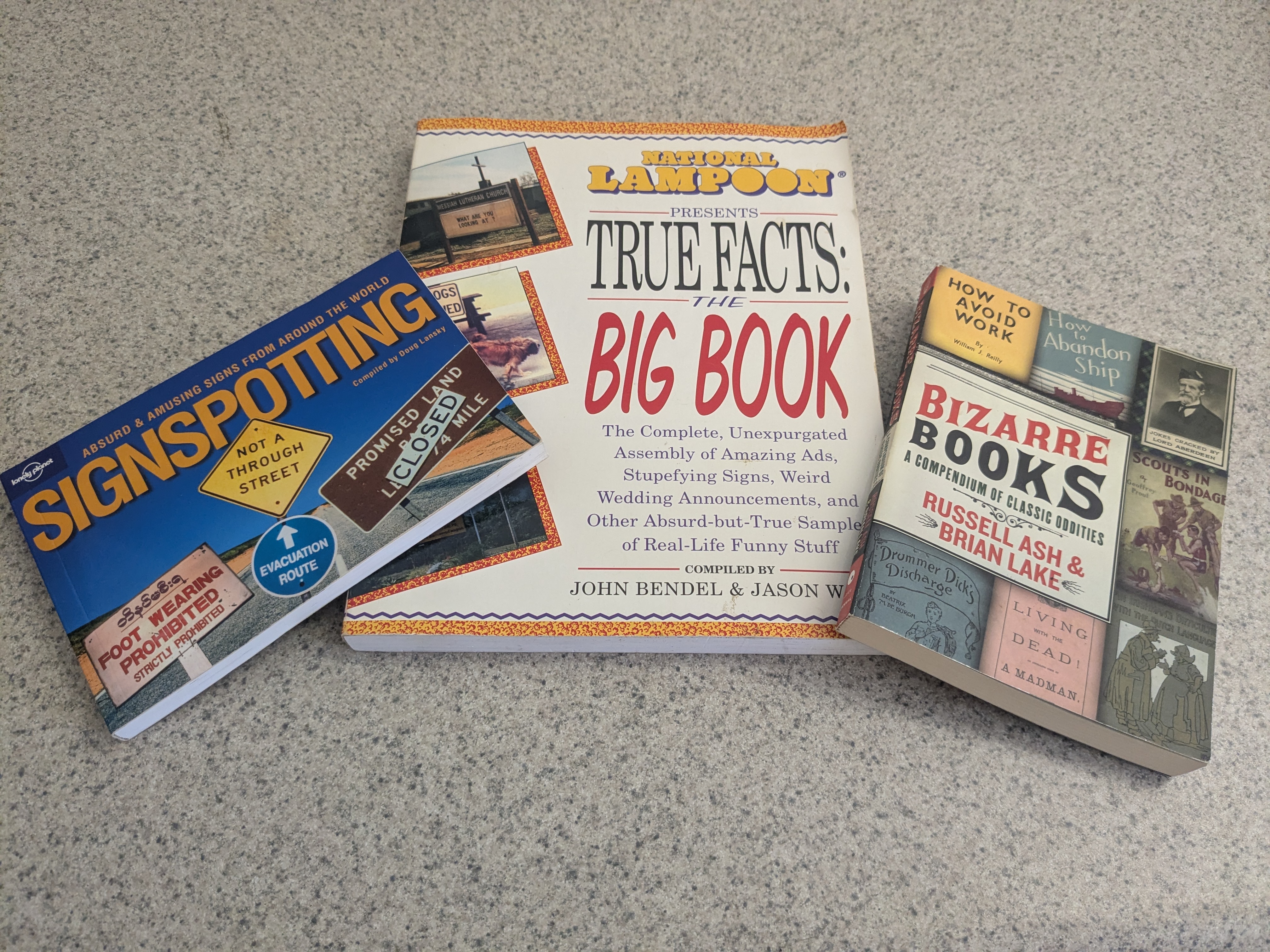 Solaris Potty Books! - Bundle #10 (featuring freaky facts, bizarre books, and surreal signage)