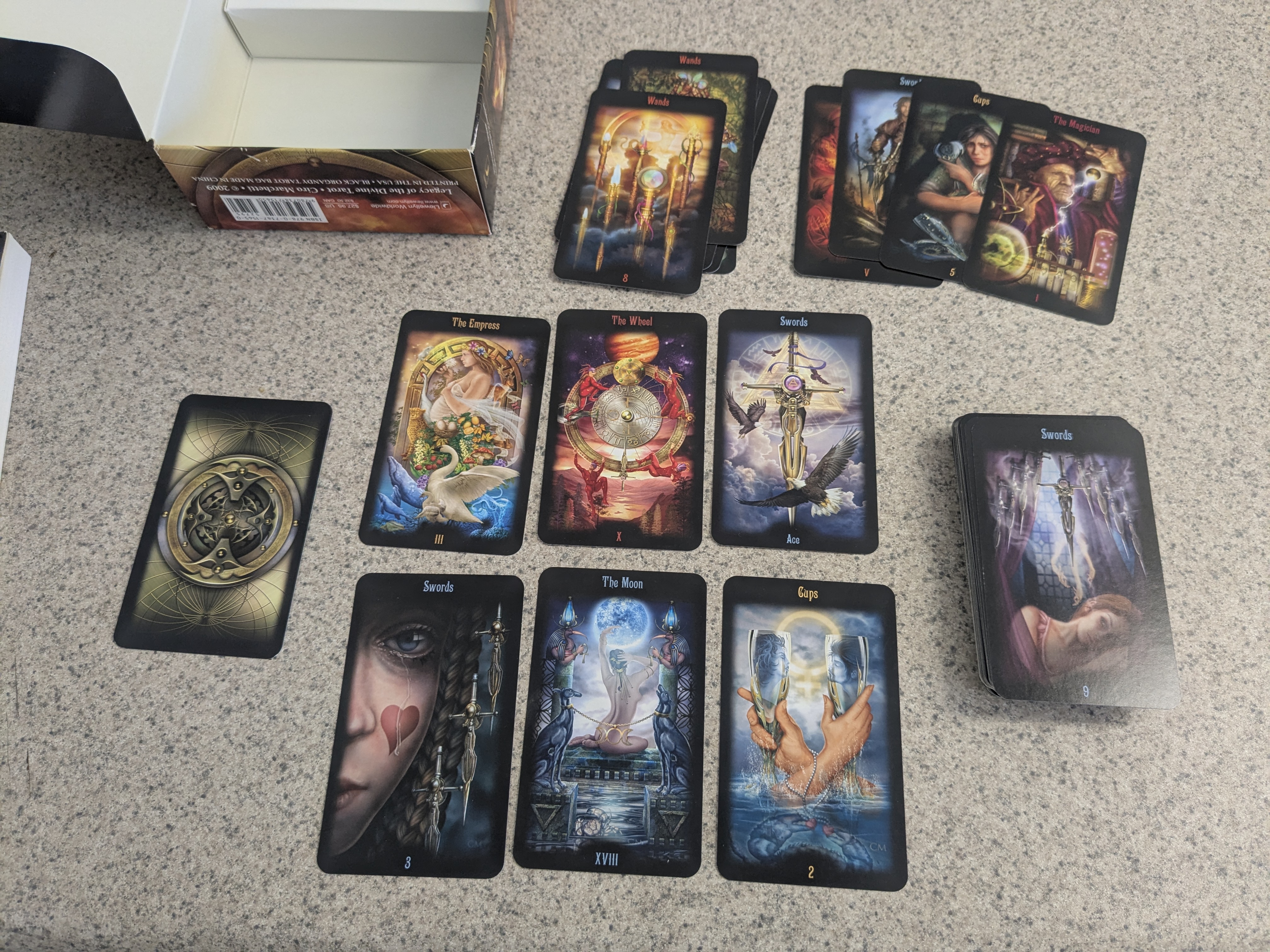 Legacy of the Divine Tarot, by Ciro Marchetti, 2009 - deck and book set