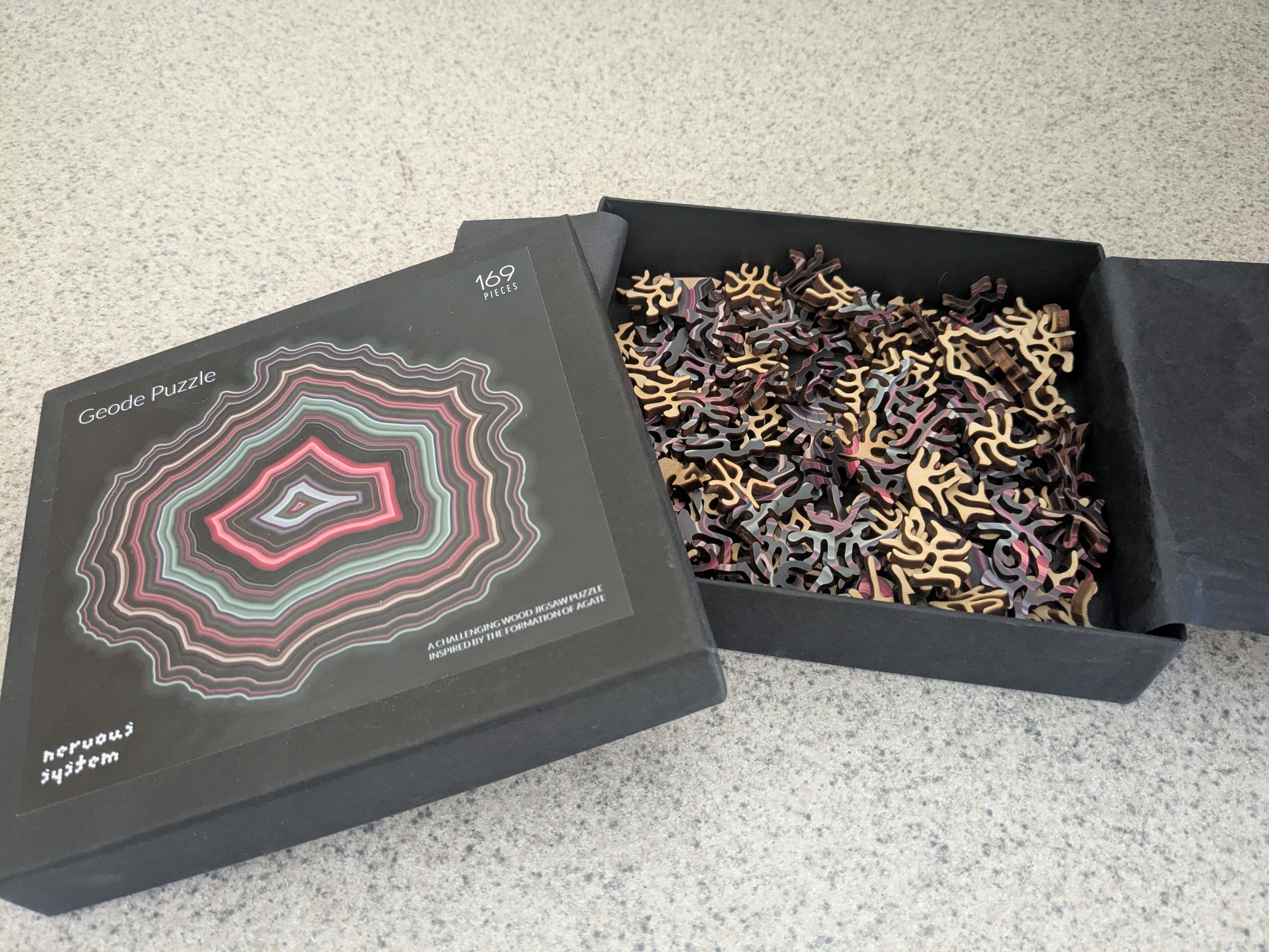 Agate/Geode Puzzle, 169 lasercut wood pcs. Stunning!