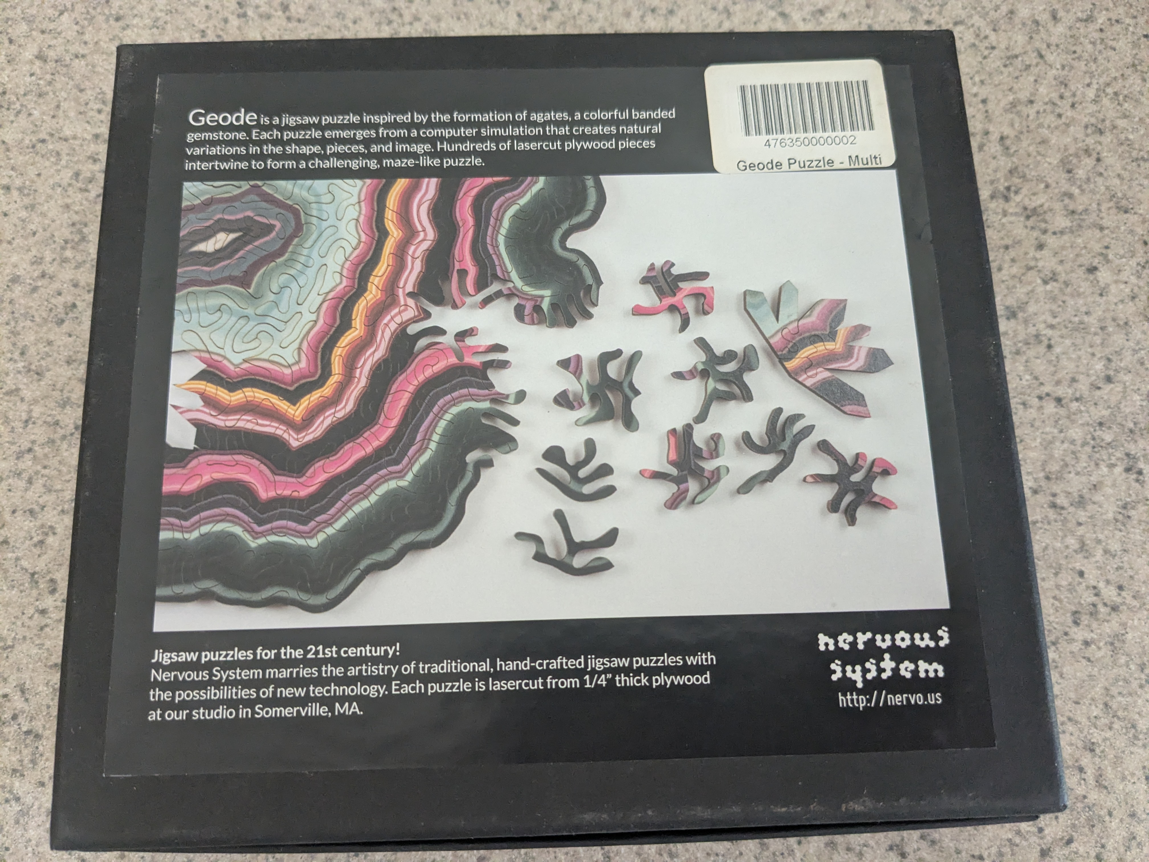 Agate/Geode Puzzle, 169 lasercut wood pcs. Stunning!