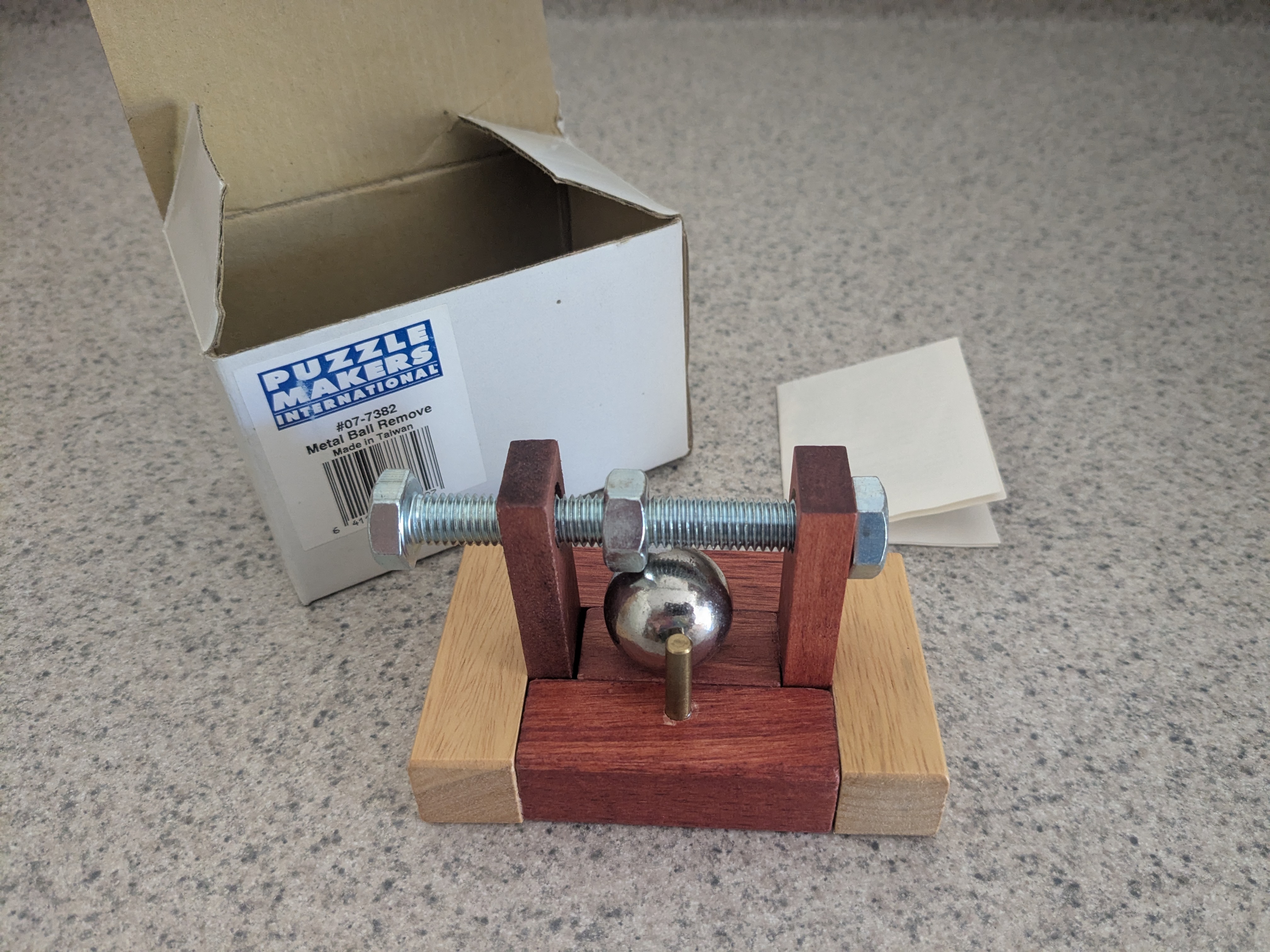 "Bolted Closed" mechanical puzzle/brainteaser