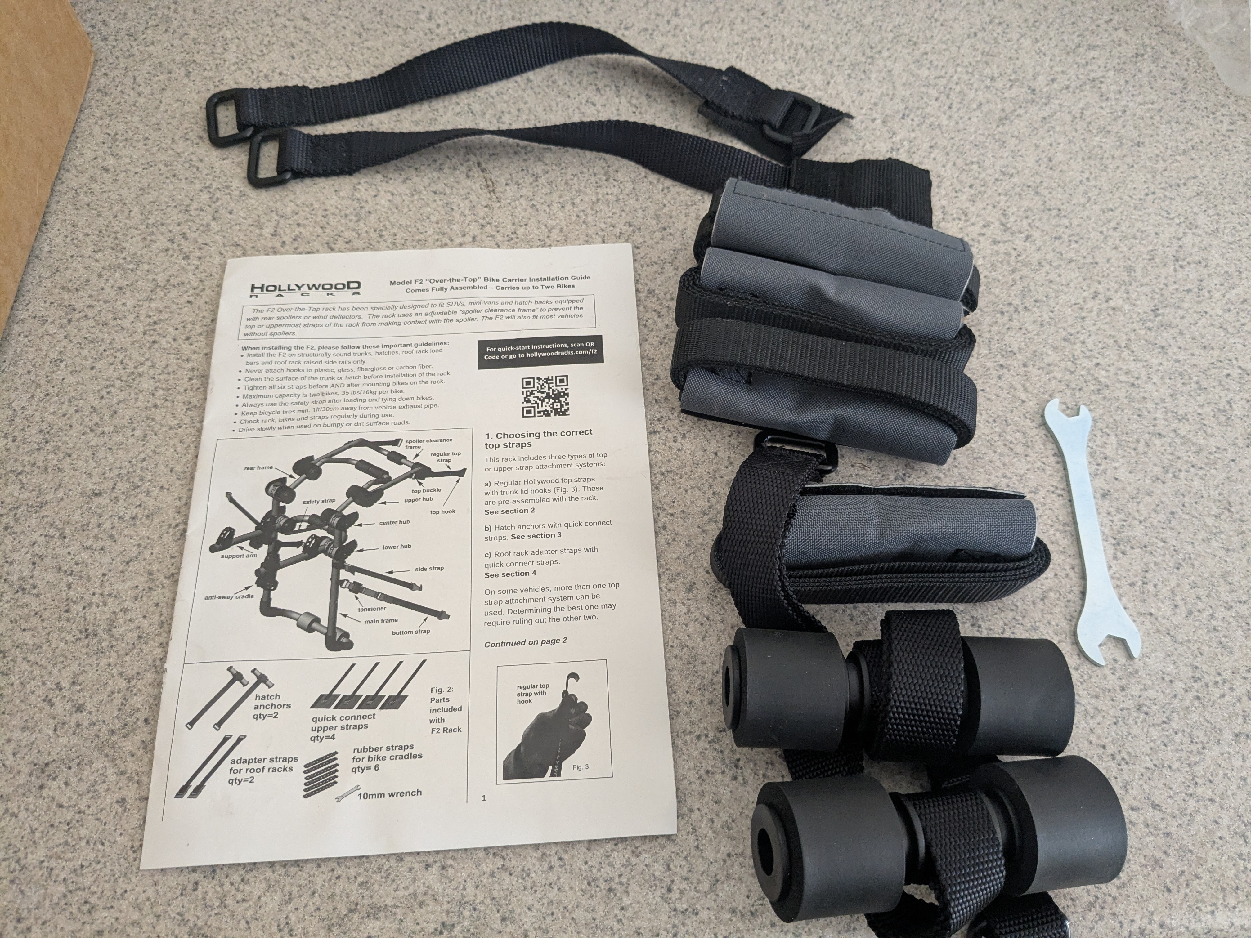 Two-Bike Over-the-Top Trunk-Mounted Bike Rack, by Hollywood Racks. Like new!